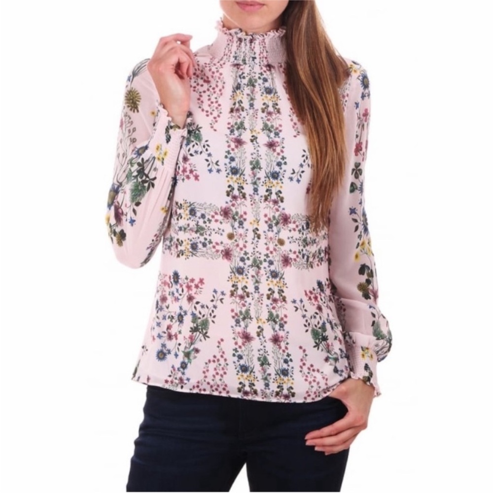 Ted Baker Miranda Unity Floral High Neck
Blouse Size 4